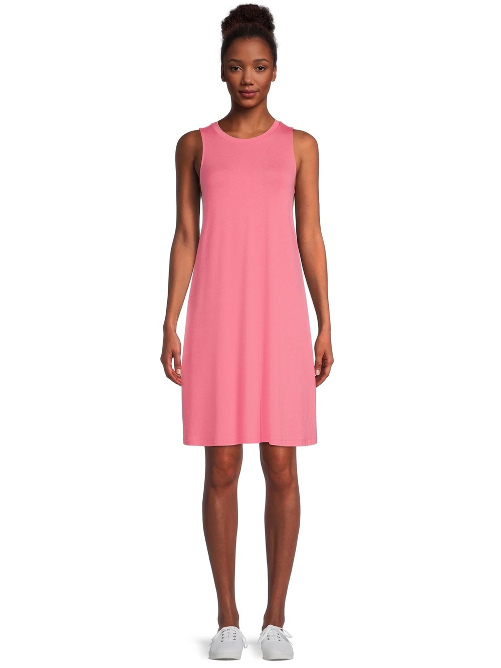 NWT Time and True Women’s pink sleeveless knit swing dress stretchy XL